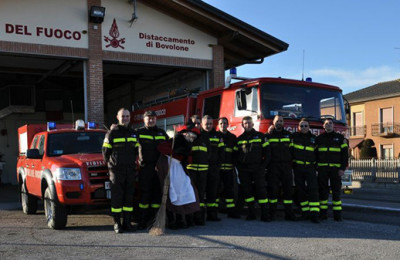 I vigili del fuoco di Bovolone incontrano il Papa